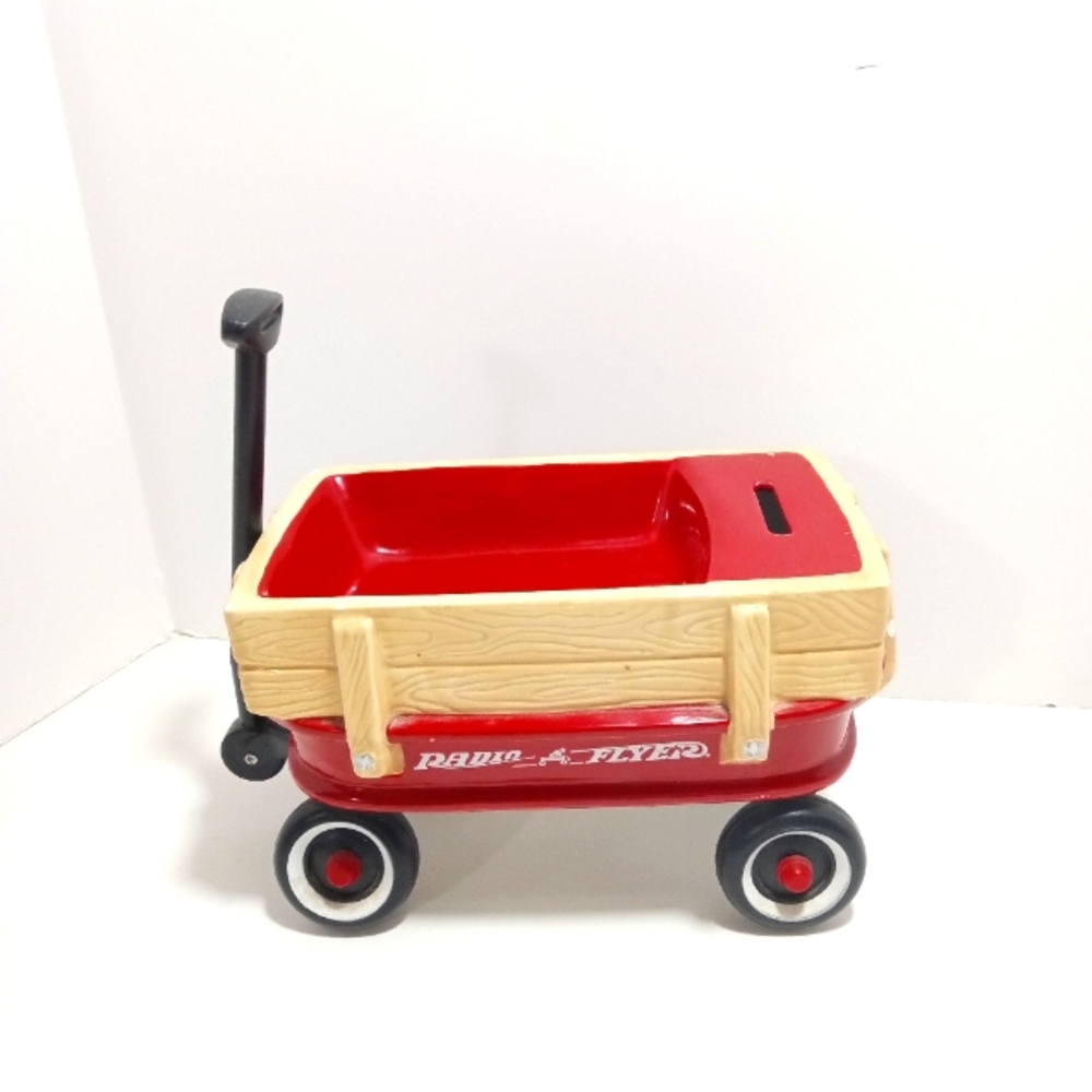 Radio Flyer Red Wagon Coin Bank #791172 Vintage Enesco 2000 Nursery Decor